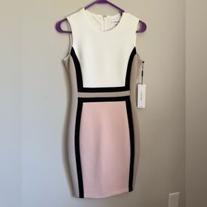 New Calvin Klein Sleeveless Bodycon Midi Dress